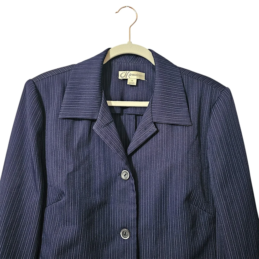Dressbarn Pinstripe Suit Jacket - Size 14